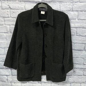 Harris Wallace New York blazer/sweater  gray button